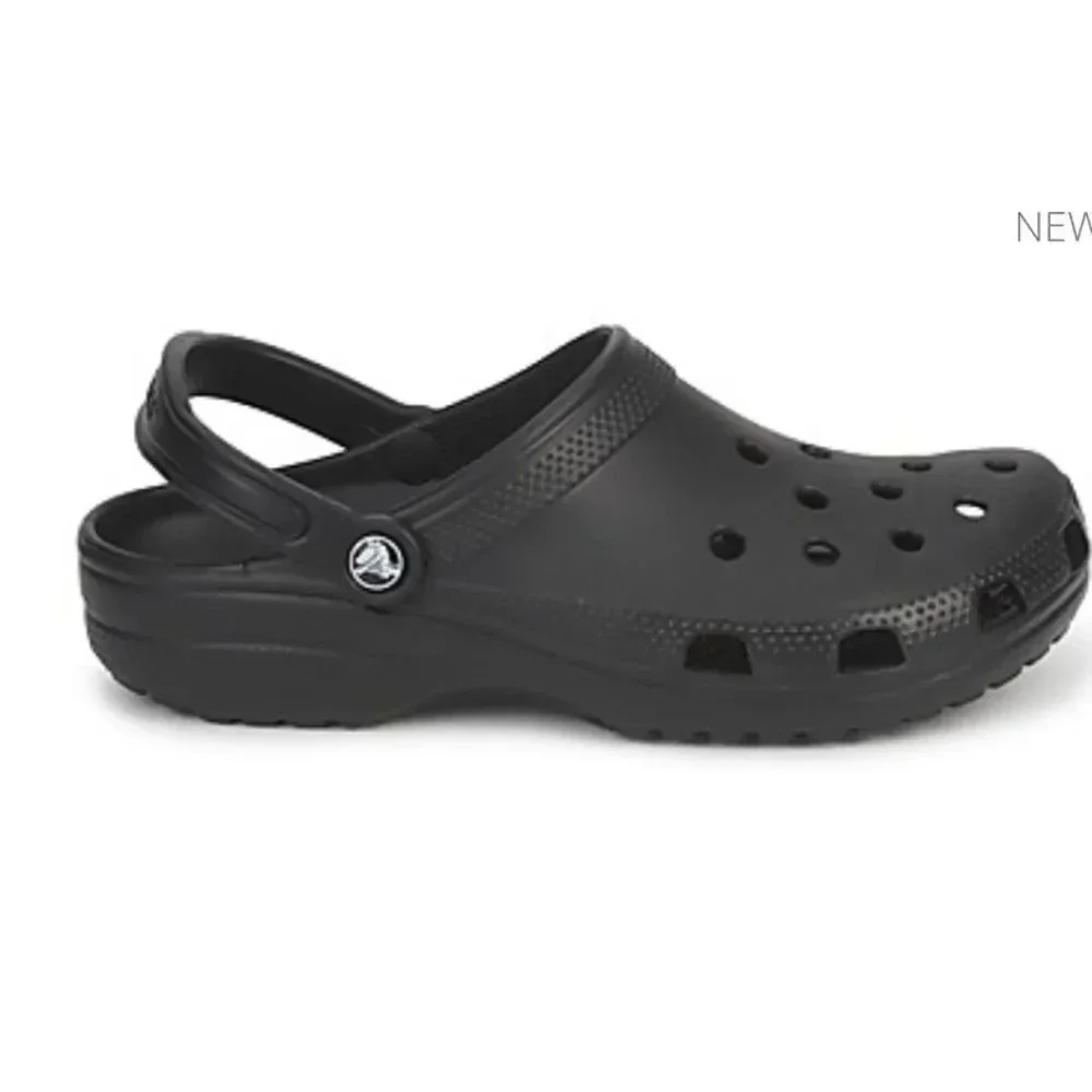 Crocs Kids Black Classic Pull On Back Straps Clog Size C9